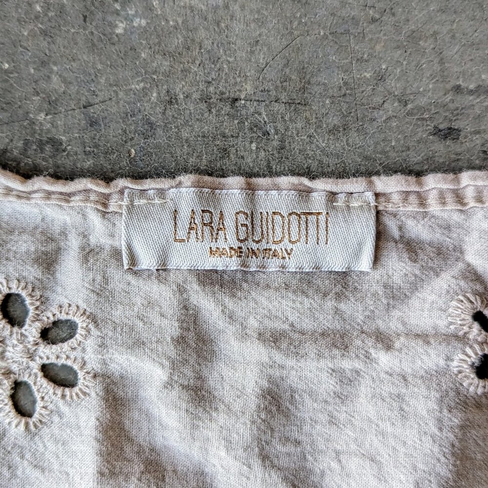 Lara Guidotti Beige Floral Eyelet Embroidered Kimono Cardigan one size - Picture 7 of 10